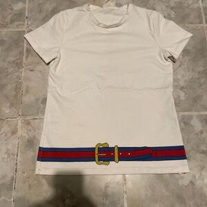 Band Of Outsiders Japan Only Cotton Belt Logo T-Shirt SZ 2 Italy Boy.